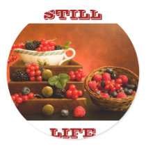 YUMMY STUFF ROUND STICKERS