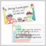 Yummy sweet desserts baker pastry chef  biz cards business cards