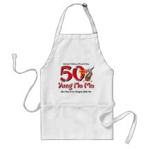 Yung No Mo 50th Birthday Aprons