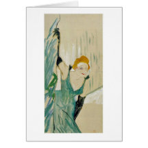 Yvette Guilbert By Henri De Toulouse-Lautrec Greeting Cards