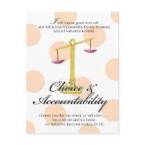 YW Value Card -Choice and Accountability