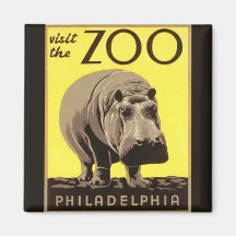 Z00 - Hippo Refrigerator Magnets