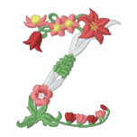 Z floral monogram embroidered womens polo shirt embroidered shirts