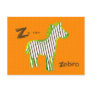 'Z is for zebra' digital painting Postcard