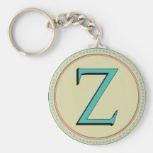 Z MONOGRAM LETTER KEYCHAIN