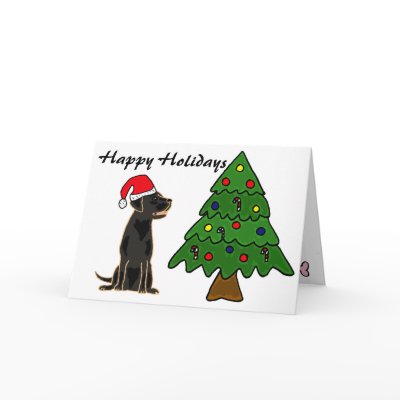 ZA- Black Labrador Christmas Card by inspirationrocks