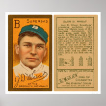 Zack Wheat Brooklyn Superbas Baseball 1911 Posters