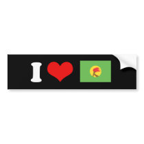 Zaire Flag Bumper Sticker
