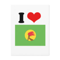Zaire Flag Postcard