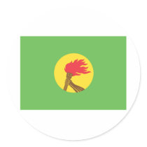 Zaire Round Sticker