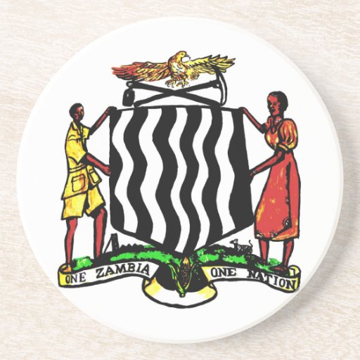 Zambia, Africa, Coat of Arms Coaster