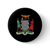 Zambia Coat of Arms Pinback Buttons