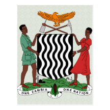 Zambia Coat of Arms detail Post Cards