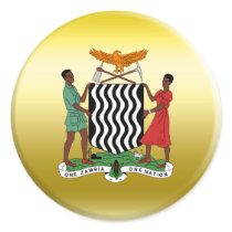 Zambia Coat of Arms Round Sticker