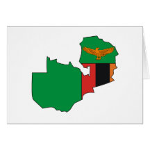 Zambia flag map cards