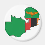 Zambia flag map refrigerator magnets