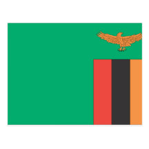 Zambia Flag Postcard