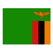 Zambia Flag Postcard