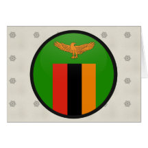 Zambia quality Flag Circle Card