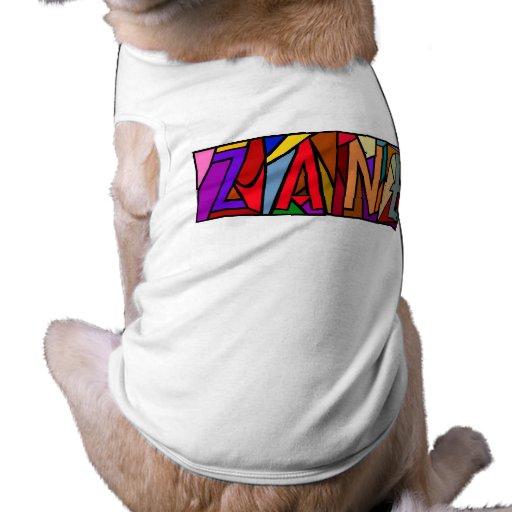 ZANE ~ PERSONALIZED BIG LETTERS PET-WARE FOR DOGS! DOG TEE SHIRT