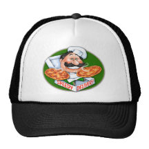 Zany Italian chef speedy pizza delivery Hat