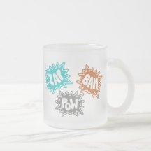 ZAP BAM POW Comic Sound FX - Orange Coffee Mug