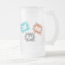 ZAP BAM POW Comic Sound FX - Orange Coffee Mug