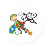 ZAP Boy Hero stickers