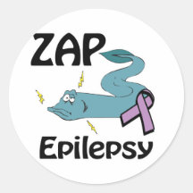 ZAP Epilepsy Round Stickers
