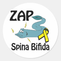 ZAP Spina Bifida Round Stickers
