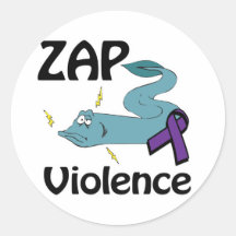 ZAP Violence Round Sticker