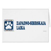 ZAPADNO-SIBIRSKAIA LAIKA_Blue Greeting Card