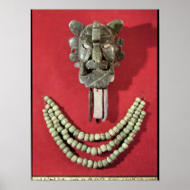 Zapotec pectoral the form of  mask representing poster