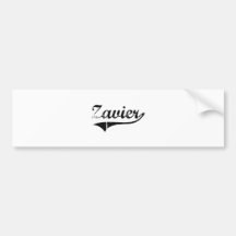 Zavier Classic Style Name Bumper Sticker