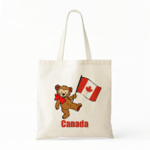 zaz bear canada tote bags