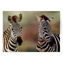 Zazzling Zebras Greeting Card
