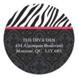 Zebra Address Labels Sticker