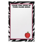 Zebra Apple Stationery