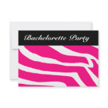Zebra Bachelorette Party Personalized Invite