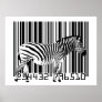 Zebra Barcode Art Poster