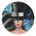 Zebra Bird of Paradise Masquerade Fashion Sticker