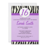 Zebra Birthday invitations