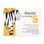 Zebra • Birthday Invitation postcards