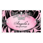 Zebra Business Card Jewellery Crown Pink
