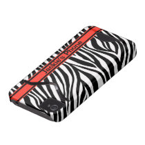 Zebra Custom Case-Mate ID™ iPhone 4/4S Case Iphone 4 Id Case
