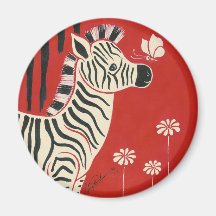 Zebra, Daisies & Butterfly Magnets