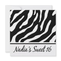 Zebra Deluxe Sweet 16 (black and white)