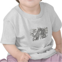 Zebra Drawing T Shirts