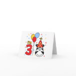 Zebra Face 3rd Birthday Invitation cards