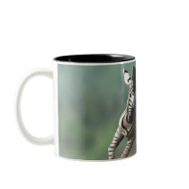 Zebra galloping over the desert landscape.